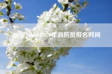 亳州2020年消防员报名时间