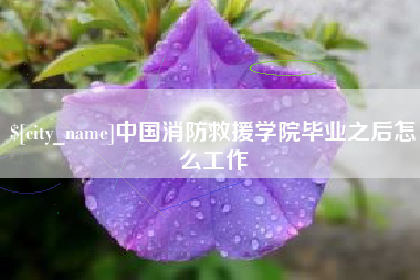 亳州中国消防救援学院毕业之后怎么工作