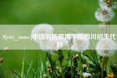 亳州中国消防救援学院四川招生代码