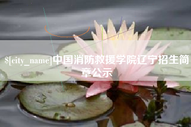 亳州中国消防救援学院辽宁招生简章公示