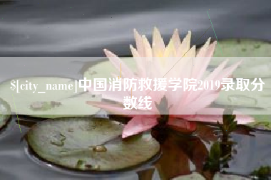 亳州中国消防救援学院2019录取分数线