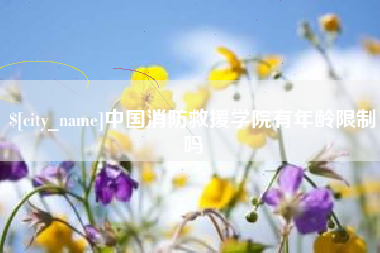 亳州中国消防救援学院有年龄限制吗