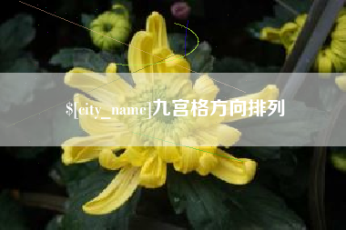 亳州九宫格方向排列
