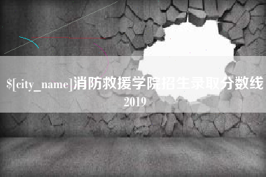 亳州消防救援学院招生录取分数线2019