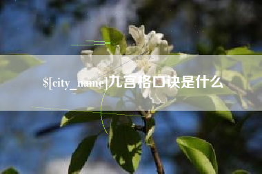 亳州九宫格口诀是什么