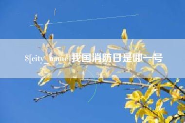 亳州我国消防日是哪一号