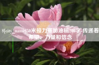 亳州50米接力赛加油稿200字-传递着希望、力量和信念