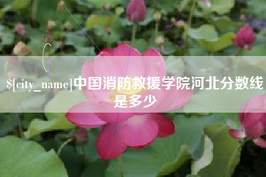 亳州中国消防救援学院河北分数线是多少