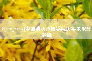 亳州中国消防救援学院历年录取分数线
