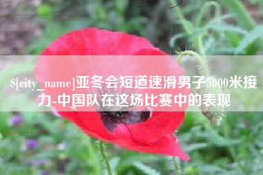 亳州亚冬会短道速滑男子5000米接力-中国队在这场比赛中的表现