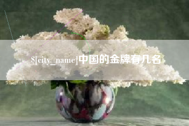 亳州中国的金牌有几名