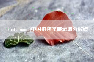亳州中国消防学院录取分数线