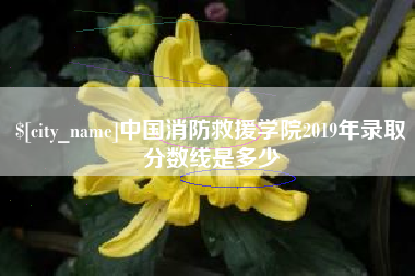 亳州中国消防救援学院2019年录取分数线是多少