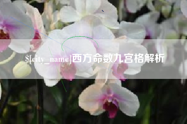 亳州西方命数九宫格解析