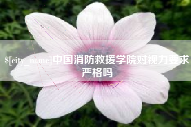 亳州中国消防救援学院对视力要求严格吗