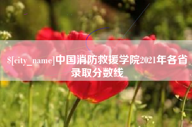 亳州中国消防救援学院2021年各省录取分数线