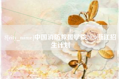 亳州中国消防救援学院2020浙江招生计划