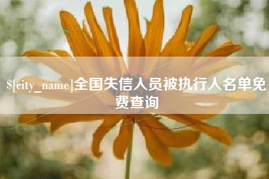 亳州全国失信人员被执行人名单免费查询