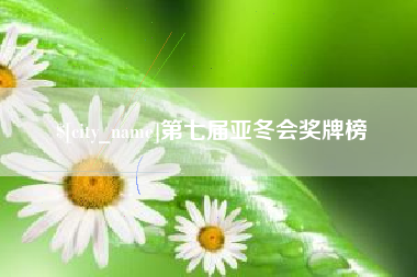 亳州第七届亚冬会奖牌榜