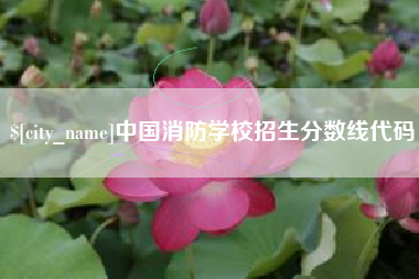 亳州中国消防学校招生分数线代码