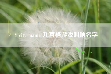 亳州九宫格游戏叫啥名字
