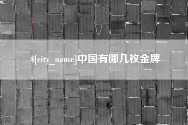亳州中国有哪几枚金牌