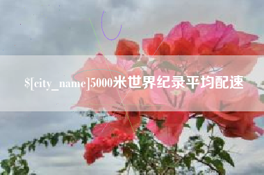 亳州5000米世界纪录平均配速