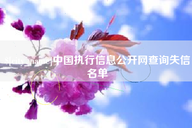 亳州中国执行信息公开网查询失信名单