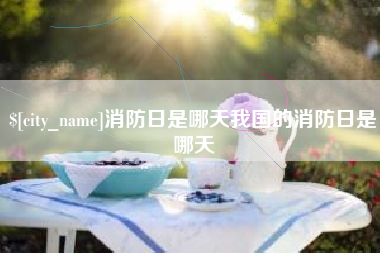 亳州消防日是哪天我国的消防日是哪天