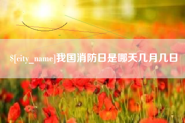 亳州我国消防日是哪天几月几日