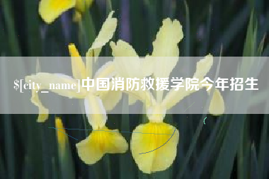 亳州中国消防救援学院今年招生