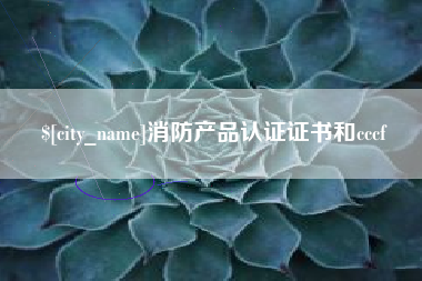 亳州消防产品认证证书和cccf