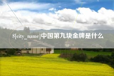 亳州中国第九块金牌是什么