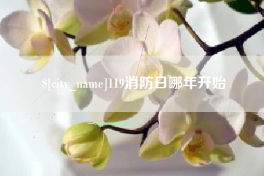 亳州119消防日哪年开始