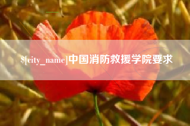 亳州中国消防救援学院要求