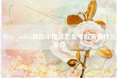 亳州消防中控证怎么考取需要什么条件