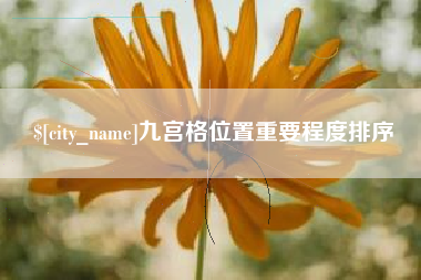 亳州九宫格位置重要程度排序