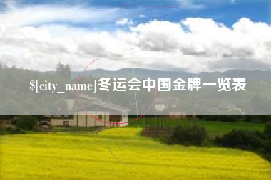 亳州冬运会中国金牌一览表