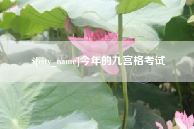 亳州今年的九宫格考试