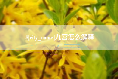 亳州九宫怎么解释