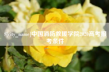 亳州中国消防救援学院2020高考报考条件
