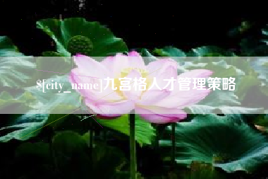 亳州九宫格人才管理策略