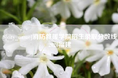 亳州消防救援学院招生录取分数线2020福建
