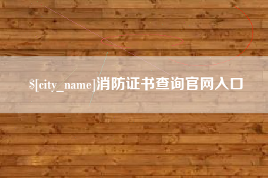 亳州消防证书查询官网入口