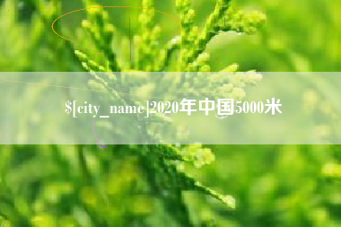亳州2020年中国5000米