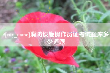 亳州消防设施操作员证考试题库多少道题
