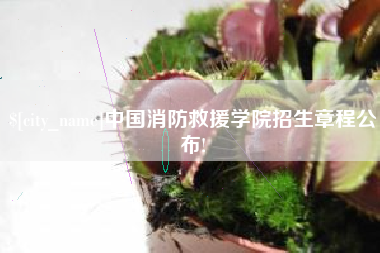 亳州中国消防救援学院招生章程公布!